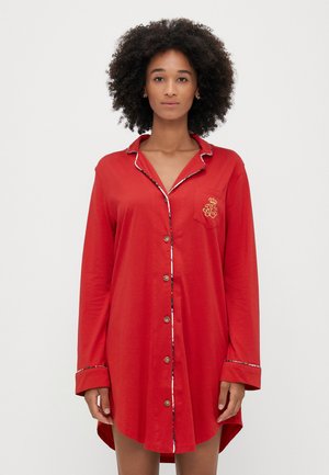 NOTCH COLLAR SLEEPSHIRT - Noćna košulja - red