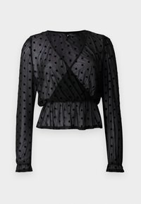 ONLJULIET WRAP - Pitkähihainen paita - black