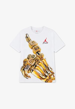 Jordan, SKELETON RINGS - Trükipildiga T-särk - white