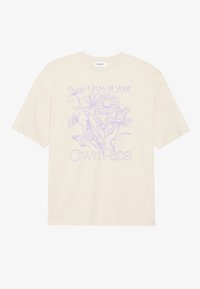 Nyomott mintás póló - beige