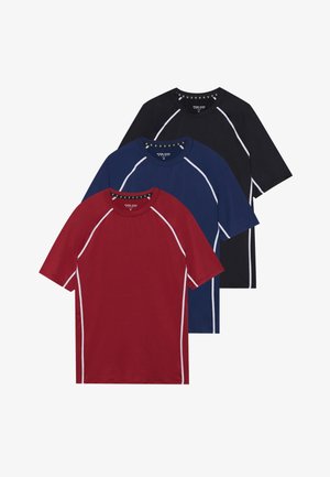 3 PACK - Osnovna majica kratkih rukava - red/dark blue/black