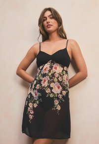 Next - REGULAR FIT - SHEER STRAPPY  - Day dress - floral print Thumbnail Image 1