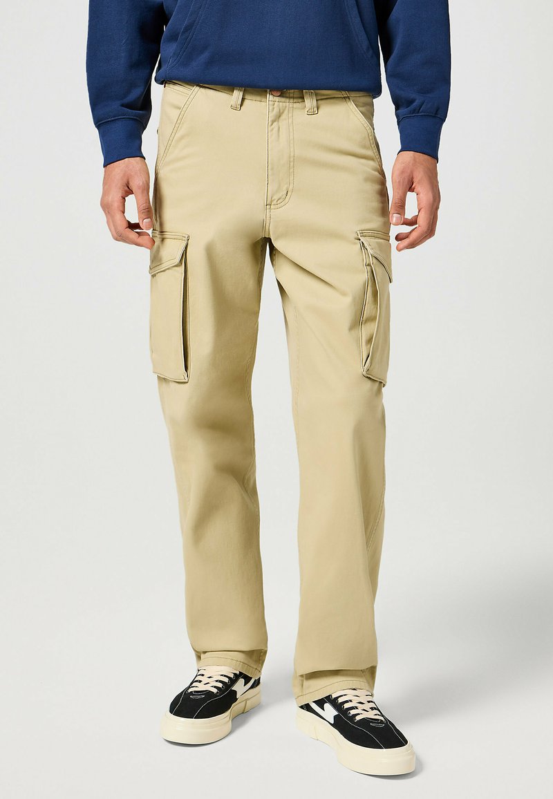 Pantalon Cargo Homme Wrangler Beige - Taille 30x30 - Idéal Randonnée, Camping - Occasion Parfait