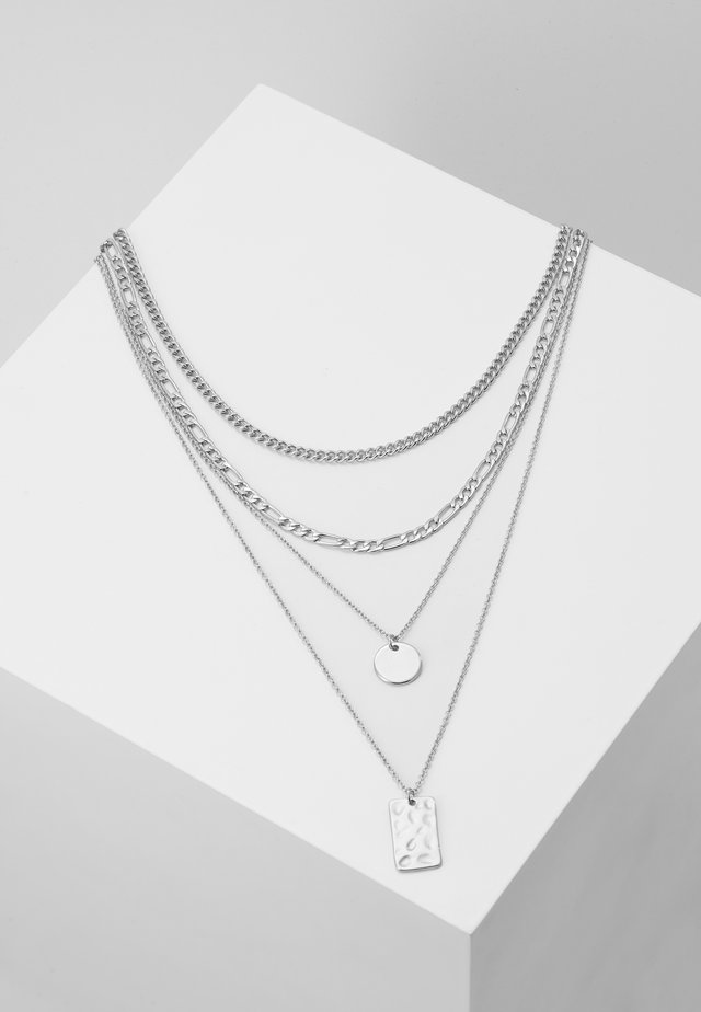 PCOKIA COMBI NECKLACE - Halskæder - silver-coloured