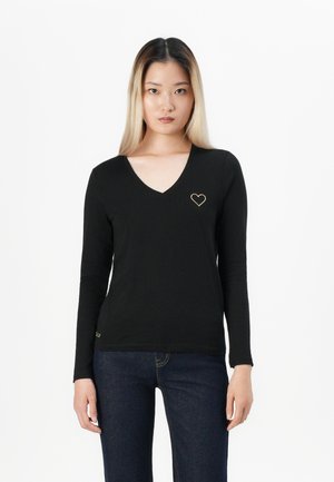 ONLNOOMI HEART - T-shirt à manches longues - black