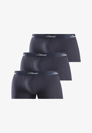Boxer in blu navy realizzati in un tessuto morbido, con un elastico in vita brandizzato e un design aderente. Confezione da tre.