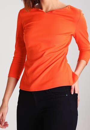 Langærmet T-shirt - orange
