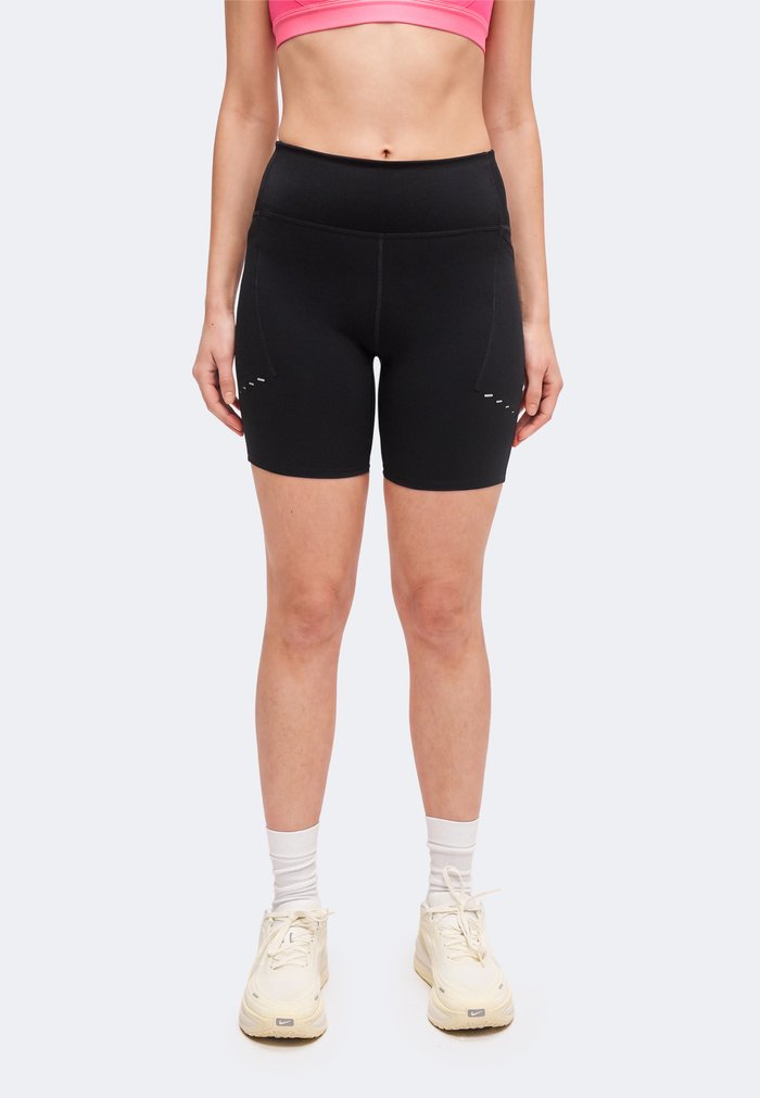 Nike SWIFT SHORT - Short running tights - black