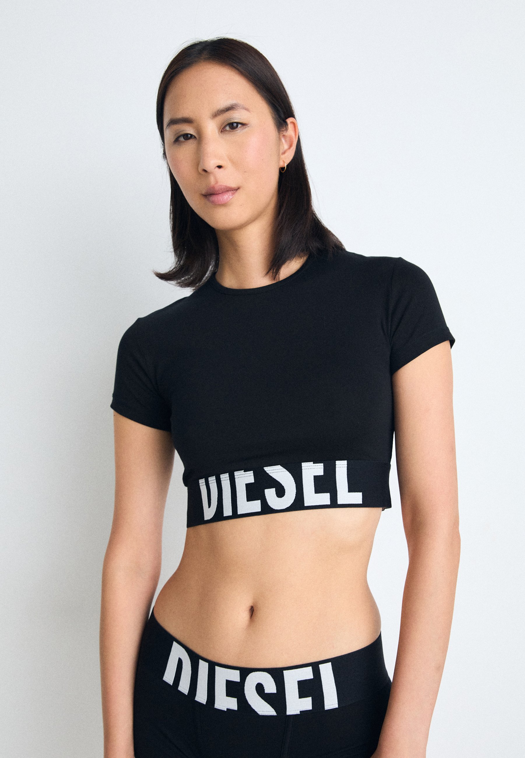 Diesel SPORT CROPPED - Undershirt - black - Zalando.ie