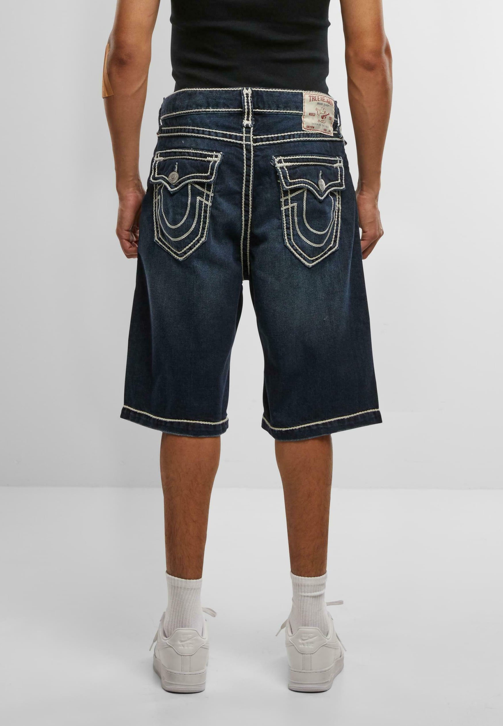 True Religion VINNY ROPE STITCH - Denim shorts - blue - Zalando