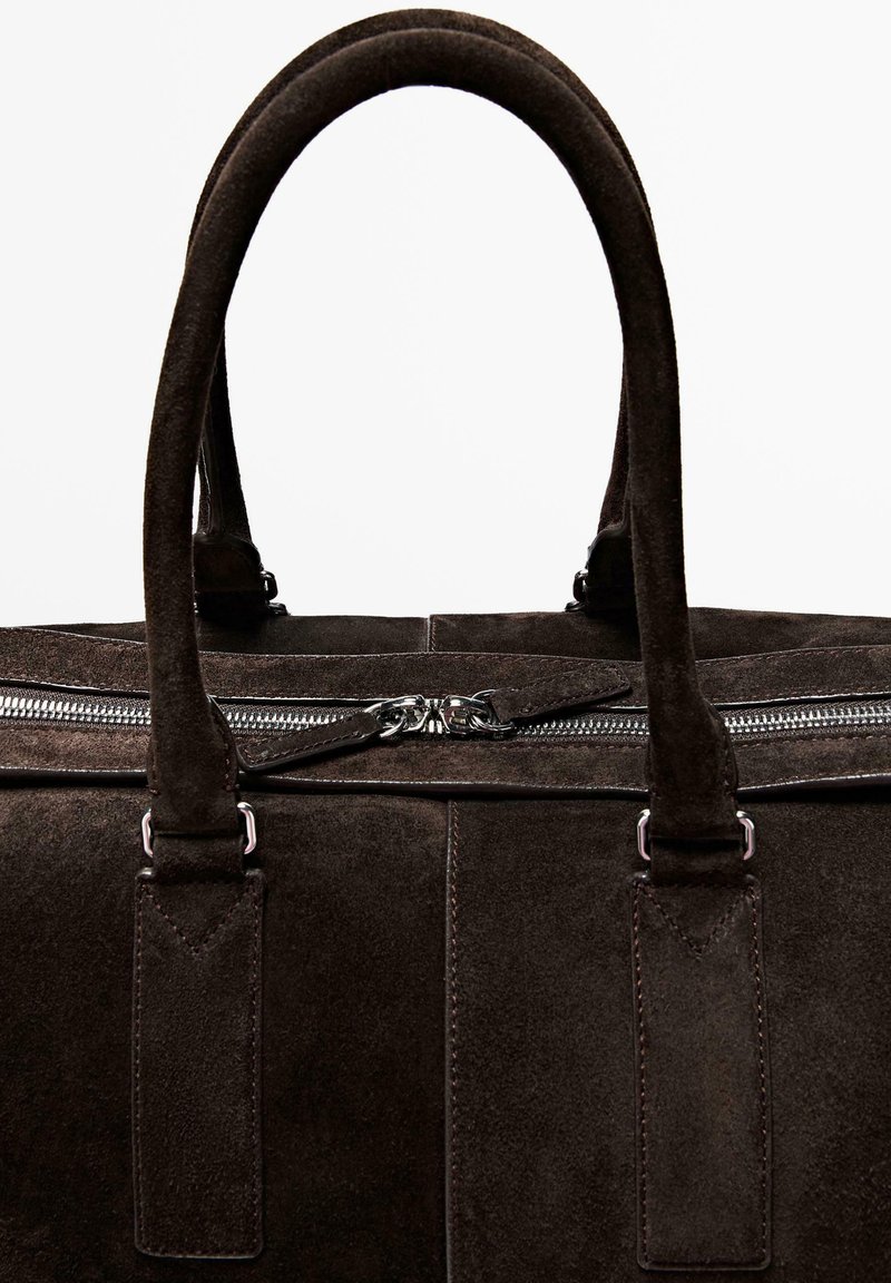 Tas Massimo Dutti Maletin Nappa Leather Tote Bag With Clutch Detail · Brown · Bagsâ Andâ Backpacks Massimo  Dutti