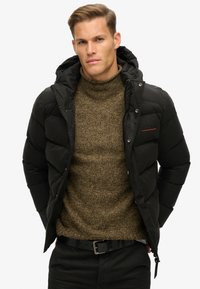 Superdry & Co HOODED MICROFIBRE PUFFER - Vinterjakker - black