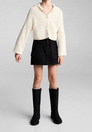 Mango Kids, Jupe en jean - black denim