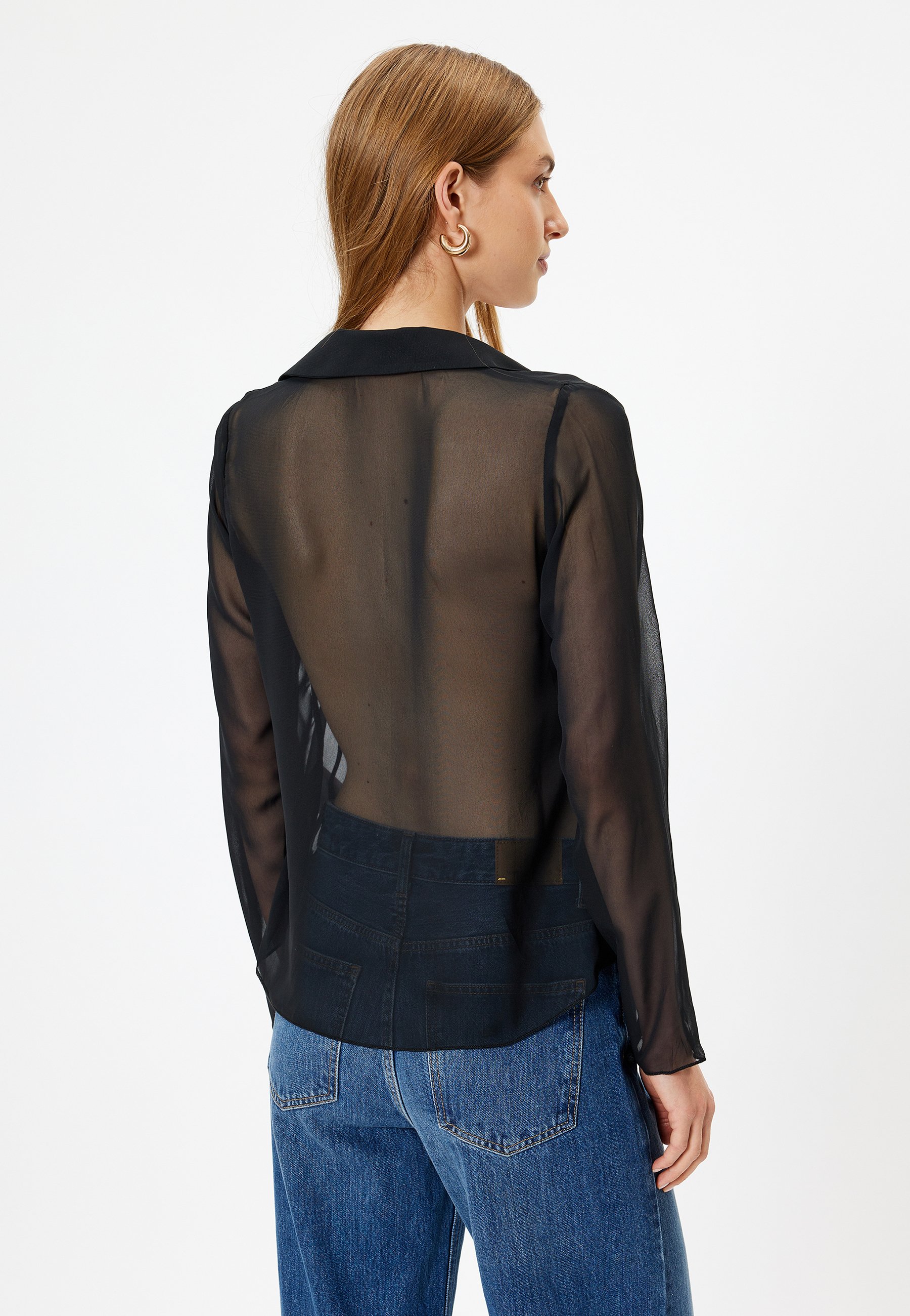 Koton SHEER - Blouse - black - Zalando