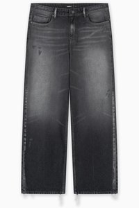 HEAVY BAGGY - Túlméretezett farmernadrág - black washed