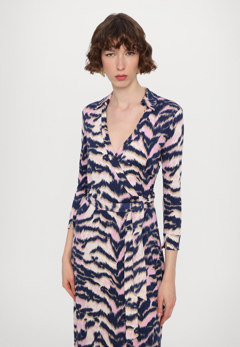 chinese dress ladies Abigail Silk Jersey Midi Wrap Dress