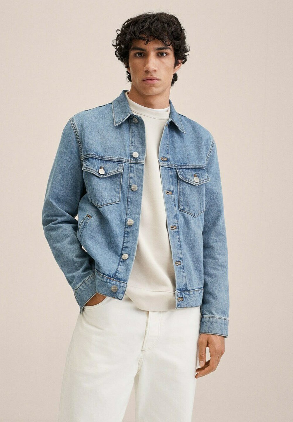 sky blue jeans shirt