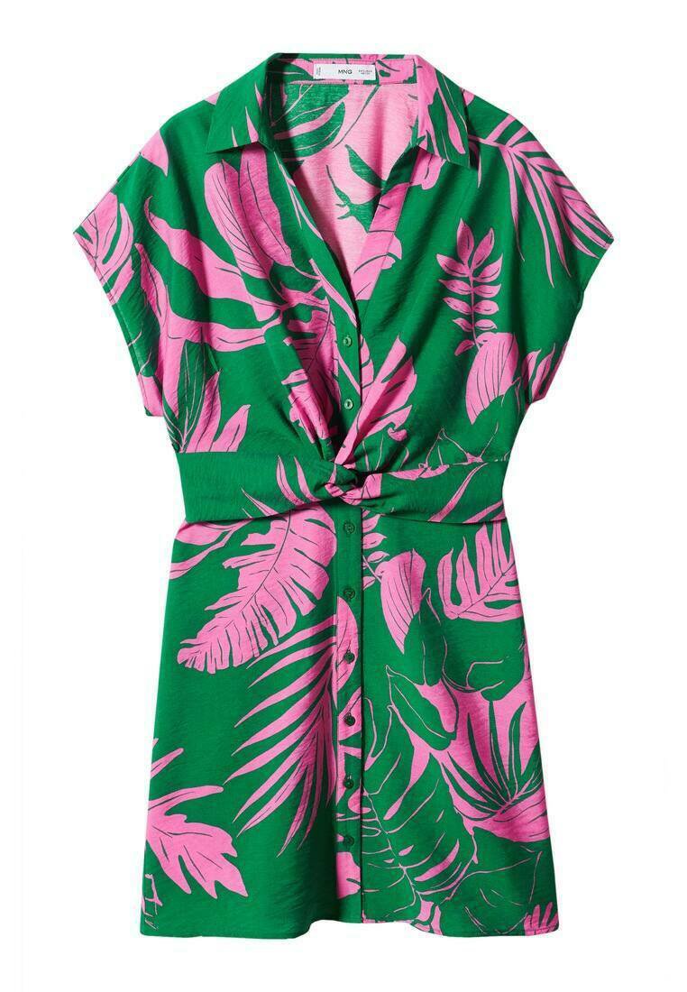 Mango Blousejurk groen