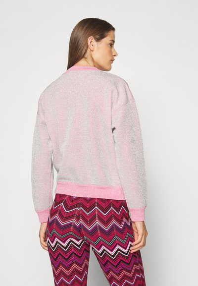 Missoni Sport CREWNECK - Πουλόβερ - light silver/pink