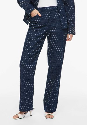 JANE GEPUNKTETE - Jeans Straight Leg - dark blue denim