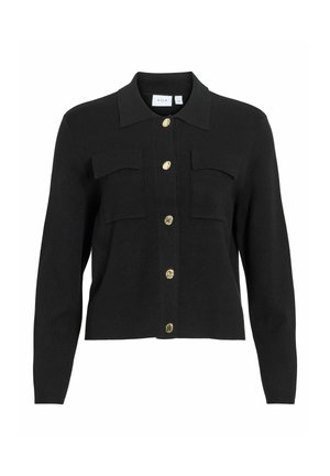 VILA, CARDIGAN VIGABE KNITTED - Gilet - black beauty