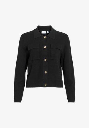 VILA, CARDIGAN VIGABE KNITTED - Gilet - black beauty