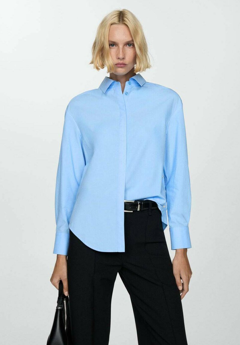 Mango Bluza z gumbi - light blue