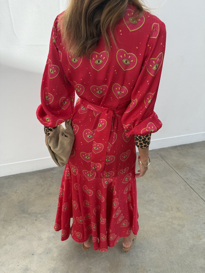 Never Fully Dressed HAZEL WRAP DRESS Vestito lungo red/rosso