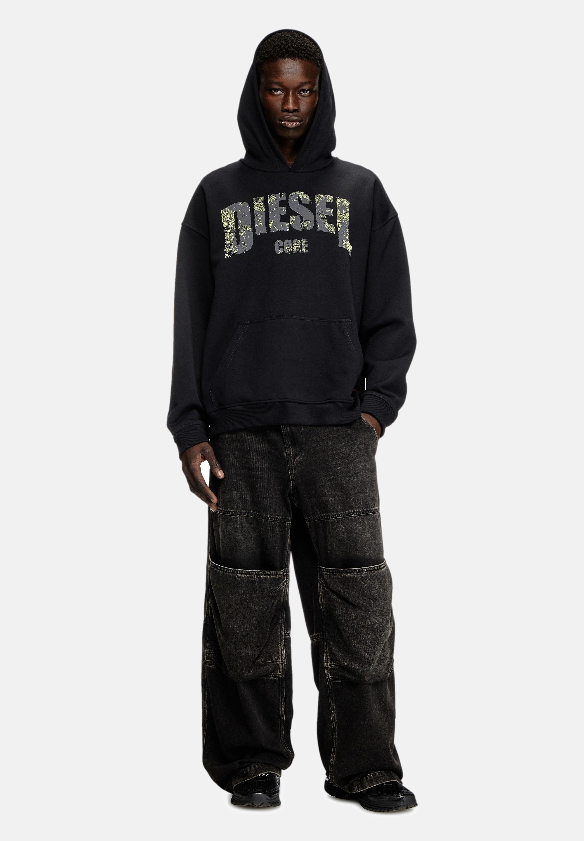 Diesel - Bluza z kapturem/czarny - Zalando.pl