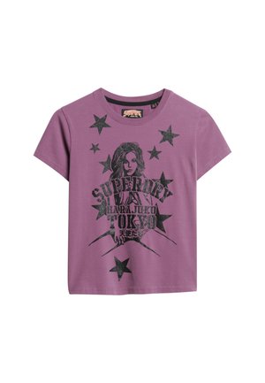 Superdry & Co POP ARCHIVE SUPER - T-shirt imprimé - purple gumdrop