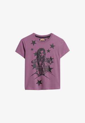 Superdry & Co POP ARCHIVE SUPER - Camiseta estampada - purple gumdrop