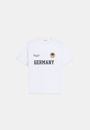 Guess Jeans, NATION T-SHIRT - T-shirt con stampa - gemustert multicolor