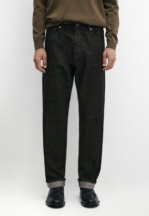 Massimo Dutti, SELVEDGE FIT JEANS - Jeans a sigaretta - black
