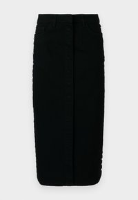 THANIA - Džinsa auduma svārki - black