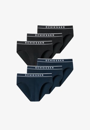 Schiesser 6-PACK - Slip - schwarz navy