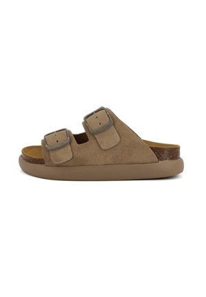 Mules - dark beige