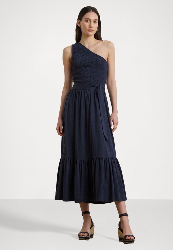 Belted Slub Jersey One Shoulder Dress - Cocktail dress / Party dress3