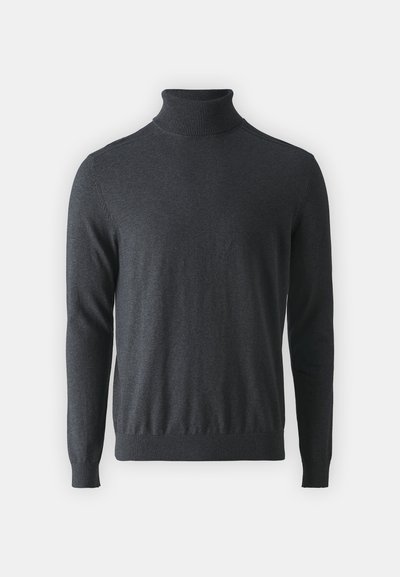 SLHBERG ROLL NECK NOOS - Pullover - antracit melange