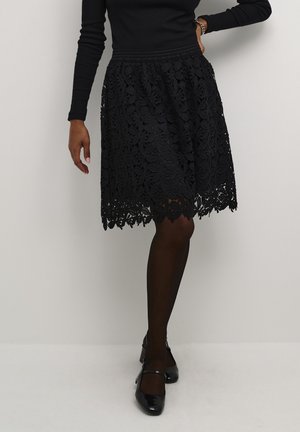 A-lijn rok - mottled black