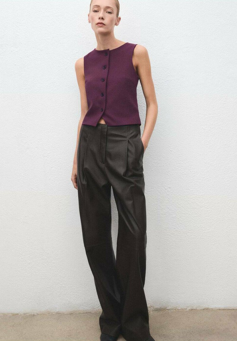 Mango Veste sans manches bordeaux