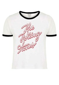 Paradiso Clothing THE ROLLING STONES SIGNATURE BAND LOGO RINGER - Print T-shirt - white