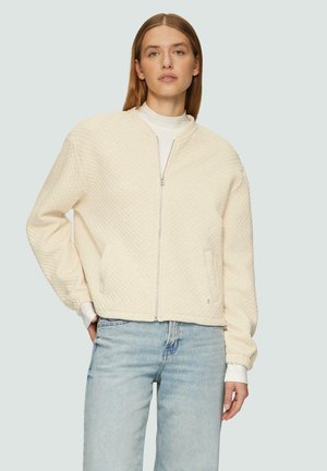 s.Oliver MIT WAFFELSTRUKTUR - Bomber Jacket - beige