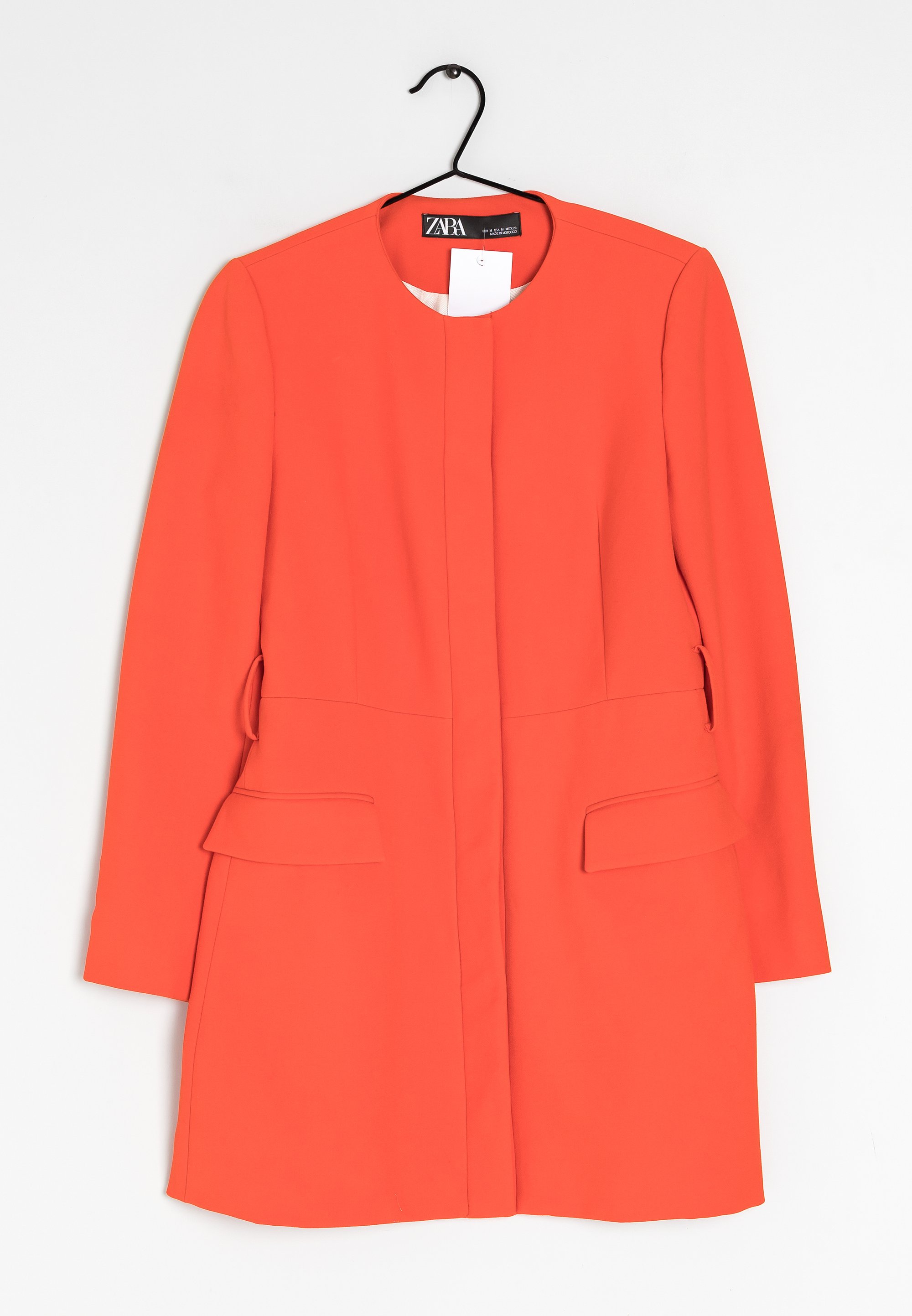 Wollmantel Mantel Orange Damen Amber Kurzmantel Damen Mit Kapuze