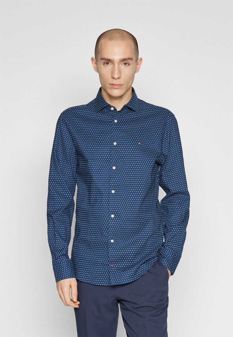 Tommy Hilfiger - CIRCLE PRINT SHIRT - Cămașă elegantă - navy/white, Extindeți