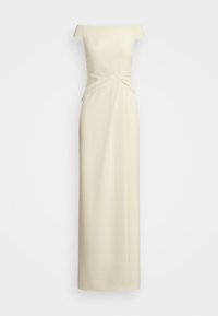 Lauren Ralph Lauren CREPE OFF THE SHOULDER GOWN - Iltapuku - mascarpone cream