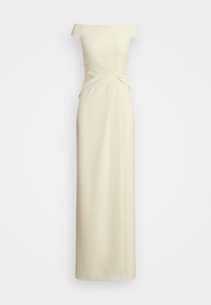 Lauren Ralph Lauren CREPE OFF THE SHOULDER GOWN - Oblačila za posebne priložnosti - mascarpone cream