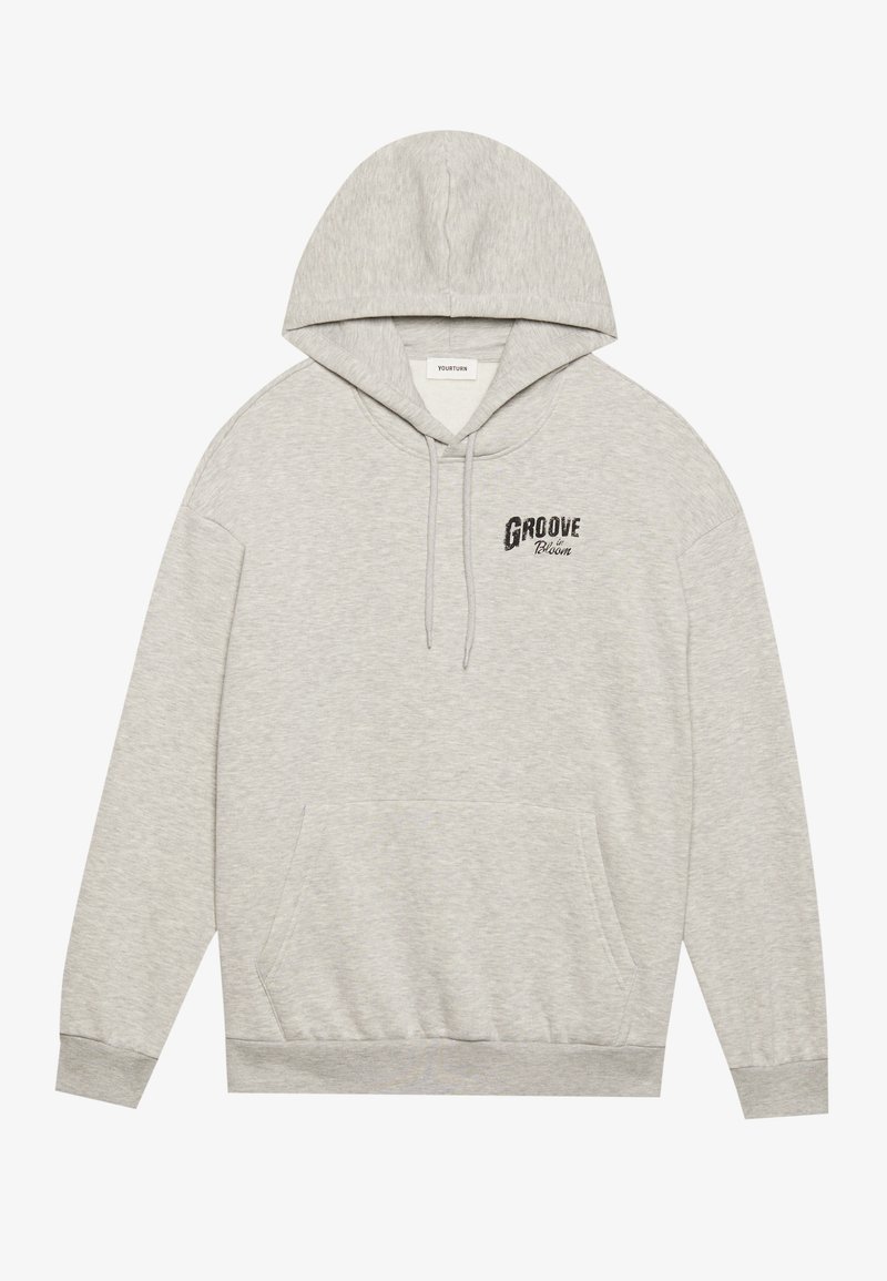 YOURTURN Hoodie lichtgrijs gemêleerd