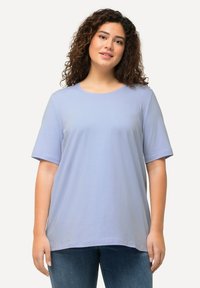 Ulla Popken RUNDHALSAUSSCHNITT - Jednoduché tričko - classic sky blue
