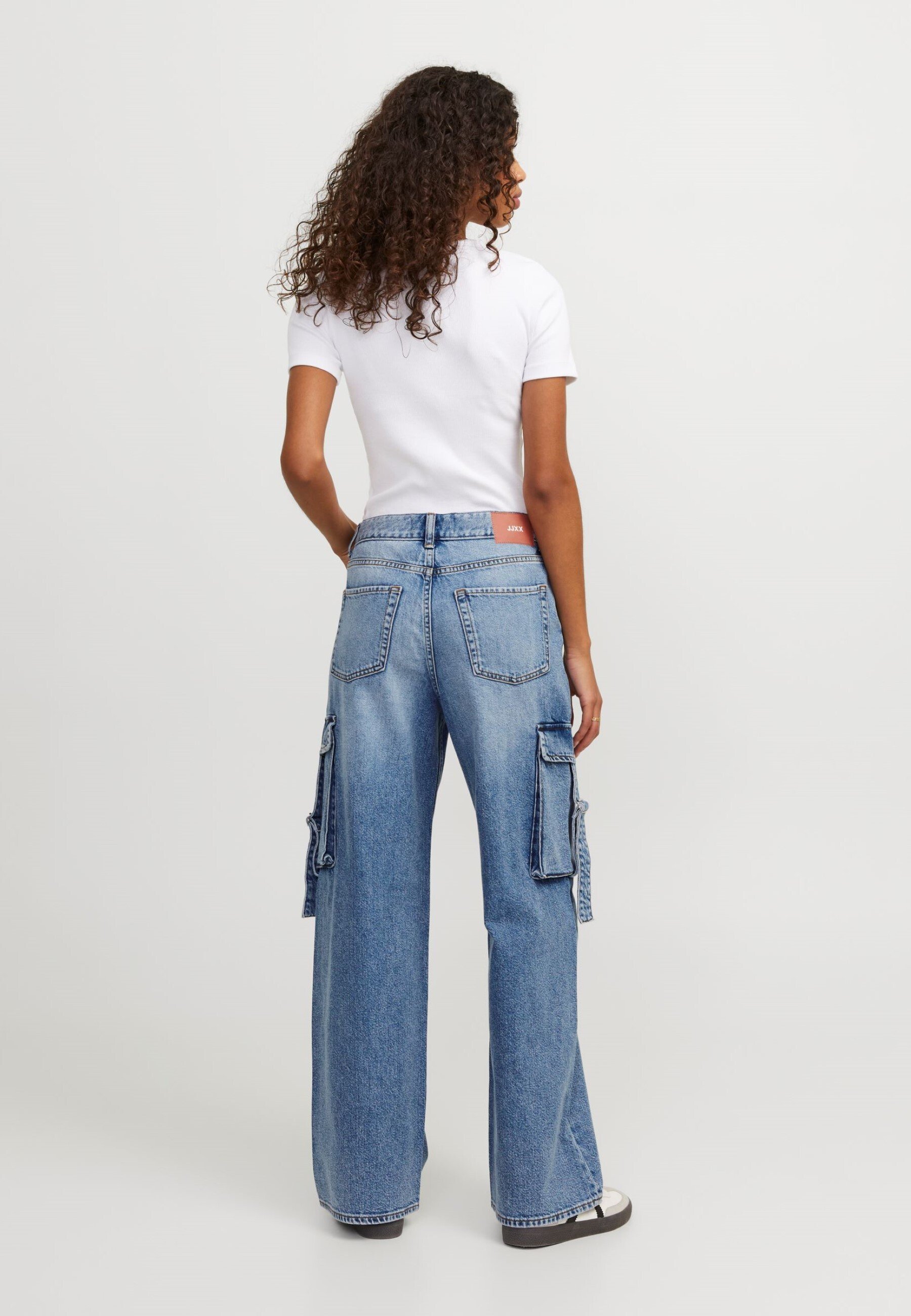 JJXX JXTOKYO WIDE CARGO - Relaxed fit jeans - light blue