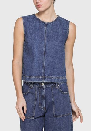 Carrera Jeans, BLUE AGE DENIM TANK TOP - Camicetta - medium blue wash stone wash